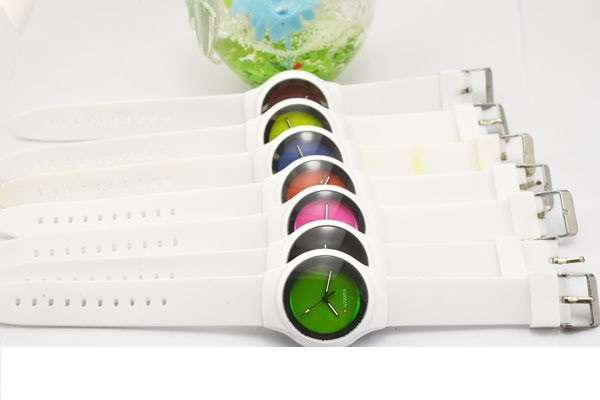New 2015 Casual Silicone Student Dress Watches - White